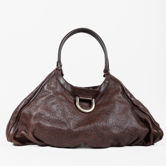 Gucci Guccissima Brown D-Ring Hobo - Picture 1 of 11